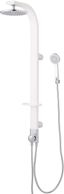 Tilley 44" White Aluminum Outdoor Shower Panel with Hand Shower