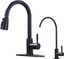 Oil-Rubbed Bronze Stainless Steel Kitchen Faucet with Pull-Out Spray