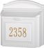 Large White and Gold Aluminum Lockable Wall-Mounted Mailbox