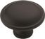 Matte Black Round Bronze Cabinet Knob with Mounting Hardware