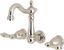 Heritage Brushed Nickel Wall-Mount Bathroom Faucet