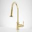 Gold Brass Single Handle Pull-Down Kitchen Faucet