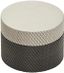 Matte Black and Silver Aluminum Round Cabinet Knob