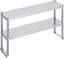 Adjustable Double Tier Stainless Steel Overshelf, 12 x 48 Inch