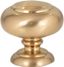 Victoria 1-1/4" Round Brass Knob with Mounting Hardware