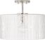 Emerson Geometric Seeded Glass Drum Pendant in Polished Nickel