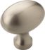 Satin Nickel Oval Cabinet Knob with Mounting Hardware