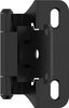 Matte Black 1/4 Inch Overlay Self-Closing Cabinet Hinge