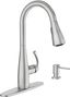 Essie Spot Resist Stainless Steel Pull-Down Kitchen Faucet with Soap Dispenser