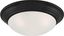 Modern Tap 14" Matte Black Nickel Glass Flush Mount Light