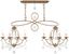 Chesterfield Antique Gold Leaf 8-Light Chandelier