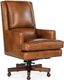 Voyage Cedar Brown Leather High Back Swivel Chair