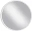 32" White Round Contemporary Metal Wall Mirror