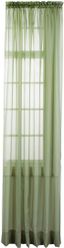 Sage Sheer Voile Rod Pocket Curtain Panel 60" x 84"