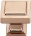 Honey Bronze Square Transitional Cabinet Knob with Mounting Hardware