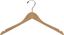 Natural Finish Wooden Hangers with Chrome Hook, 17 Inch