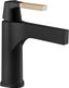 Matte Black and Bronze Single Handle Bathroom Faucet