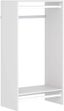 White Composite Wood Double Hanging Closet Organizer with Shelves