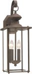 Antique Bronze 2-Light Outdoor Wall Lantern with Clear Glass