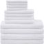 White Cotton Quick-Dry 12-Piece Bath Towel Set