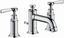 Chrome Modern Widespread Bathroom Faucet with Lever Handles