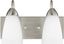 Seville Modern Brushed Nickel Two-Light Vanity Fixture