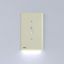 Ivory LED Night Light Single Switch Cover Plate