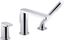 Composed Elegance Polished Chrome Roman Tub Faucet with Handshower