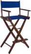 Mission Oak Royal Blue Extra-Wide Director's Chair