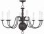 Bronze 8-Light Candelabra Chandelier with Steel Finish