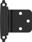 Matte Black Steel Variable Overlay Self-Closing Cabinet Hinges