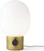 Polished Brass and Opal Glass Adjustable Table Lamp