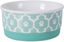 Aqua Ceramic Non-Skid Pet Bowl with Paw Print Design