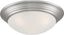 Tap Collection Brushed Nickel 3-Light Flush Mount for Indoor/Outdoor