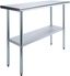 48" Stainless Steel Kitchen Utility Table with Adjustable Shelf