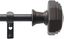 Oil Rubbed Bronze Adjustable Metal Curtain Rod with Finials