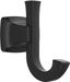 Matte Black Double Metal Robe Hook with Adjustable Install