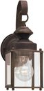 Antique Bronze Clear Glass Outdoor Wall Lantern Sconce