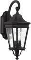 Black Aluminum Outdoor Lantern with Clear Beveled Glass