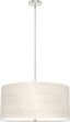 Modern Glass and Nickel Drum LED Pendant Light, 24-inch