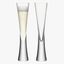 Clear Handcrafted Modern Champagne Flute Set of 2