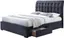 Luxurious Dark Gray Upholstered Queen Platform Bed with Storage