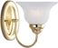 Edgemont Polished Brass 1-Light Outdoor Wall Sconce with White Alabaster Glass