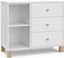 White and Driftwood 3 Drawer Combo Nursery Dresser