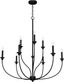 Matte Black 9-Light Candle Style Chandelier