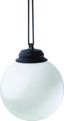 White 5" Battery Powered Outdoor Globe Light with Timer