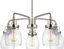 Brushed Nickel 5-Light Chandelier with Clear Seeded Glass Shades