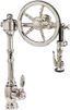 Distressed Antique Brass Low Arc Pulldown Kitchen Faucet