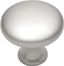 Satin Nickel Round Cabinet Knob with Mounting Hardware