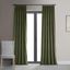 Hunter Green Velvet Blackout Pleated Curtain Panel 25" x 84"